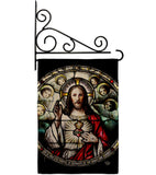 Sacred Heart With Angels - Faith & Religious Inspirational Vertical Impressions Decorative Flags HG192621 Made In USA