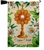 Lilys Corpus Christi - Faith & Religious Inspirational Vertical Impressions Decorative Flags HG192707 Made In USA