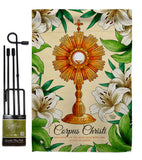 Lilys Corpus Christi - Faith & Religious Inspirational Vertical Impressions Decorative Flags HG192707 Made In USA