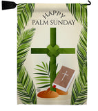 Happy Palm Sunday - Faith & Religious Inspirational Vertical Impressions Decorative Flags HG192714 Made In USA