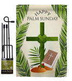 Happy Palm Sunday - Faith & Religious Inspirational Vertical Impressions Decorative Flags HG192714 Made In USA