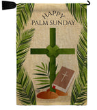 Happy Palm Sunday - Faith & Religious Inspirational Vertical Impressions Decorative Flags HG192714 Made In USA