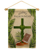 Happy Palm Sunday - Faith & Religious Inspirational Vertical Impressions Decorative Flags HG192714 Made In USA