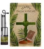 Happy Palm Sunday - Faith & Religious Inspirational Vertical Impressions Decorative Flags HG192714 Made In USA