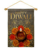 Festival Diwali - Faith & Religious Inspirational Vertical Impressions Decorative Flags HG192717 Made In USA