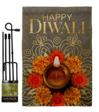 Festival Diwali - Faith & Religious Inspirational Vertical Impressions Decorative Flags HG192717 Made In USA