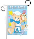 It's a Boy - Family Special Occasion Vertical Applique Decorative Flags HG115034