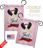 Just Married - Family Special Occasion Vertical Impressions Decorative Flags HG115102 Made In USA