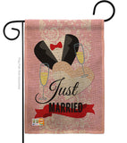 Just Married - Family Special Occasion Vertical Impressions Decorative Flags HG115102 Made In USA