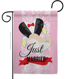 Just Married - Family Special Occasion Vertical Impressions Decorative Flags HG115102 Made In USA