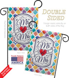 Mr & Mrs - Family Special Occasion Vertical Impressions Decorative Flags HG115112 Made In USA