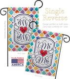 Mr & Mrs - Family Special Occasion Vertical Impressions Decorative Flags HG115112 Made In USA