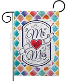 Mr & Mrs - Family Special Occasion Vertical Impressions Decorative Flags HG115112 Made In USA