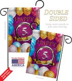 Happy 5th Anniversary - Family Special Occasion Vertical Impressions Decorative Flags HG115184 Made In USA