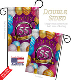 Happy 55th Anniversary - Family Special Occasion Vertical Impressions Decorative Flags HG115194 Made In USA