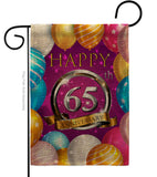 Happy 65th Anniversary - Family Special Occasion Vertical Impressions Decorative Flags HG115196 Made In USA