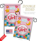 It's a Baby Girl - Family Special Occasion Vertical Impressions Decorative Flags HG115216 Made In USA
