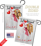 Just Married - Family Special Occasion Vertical Impressions Decorative Flags HG115222 Made In USA