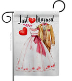 Just Married - Family Special Occasion Vertical Impressions Decorative Flags HG115222 Made In USA