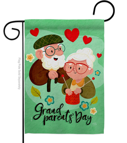 Grandparent's Day - Family Special Occasion Vertical Impressions Decorative Flags HG115226 Made In USA