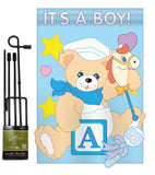 It's a Boy - Family Special Occasion Vertical Applique Decorative Flags HG115034