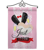 Just Married - Family Special Occasion Vertical Impressions Decorative Flags HG115102 Made In USA