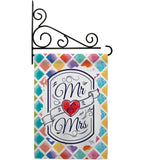 Mr & Mrs - Family Special Occasion Vertical Impressions Decorative Flags HG115112 Made In USA