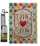 Mr & Mrs - Family Special Occasion Vertical Impressions Decorative Flags HG115112 Made In USA