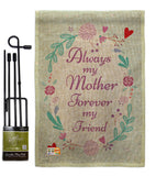 My Mother, My Friend - Family Special Occasion Vertical Impressions Decorative Flags HG115115 Made In USA