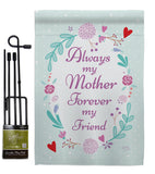 My Mother, My Friend - Family Special Occasion Vertical Impressions Decorative Flags HG115115 Made In USA