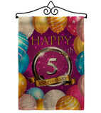 Happy 5th Anniversary - Family Special Occasion Vertical Impressions Decorative Flags HG115184 Made In USA