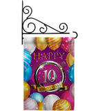 Happy 10th Anniversary - Family Special Occasion Vertical Impressions Decorative Flags HG115185 Made In USA