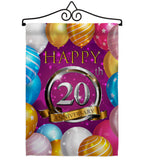 Happy 20th Anniversary - Family Special Occasion Vertical Impressions Decorative Flags HG115187 Made In USA