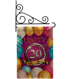 Happy 20th Anniversary - Family Special Occasion Vertical Impressions Decorative Flags HG115187 Made In USA