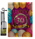 Happy 30th Anniversary - Family Special Occasion Vertical Impressions Decorative Flags HG115189 Made In USA