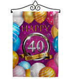 Happy 40th Anniversary - Family Special Occasion Vertical Impressions Decorative Flags HG115191 Made In USA