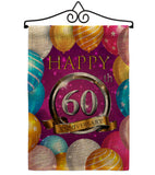 Happy 60th Anniversary - Family Special Occasion Vertical Impressions Decorative Flags HG115195 Made In USA