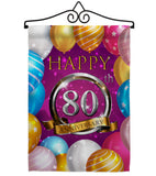 Happy 80th Anniversary - Family Special Occasion Vertical Impressions Decorative Flags HG115199 Made In USA