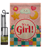 It's a Baby Girl - Family Special Occasion Vertical Impressions Decorative Flags HG115216 Made In USA