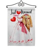 Just Married - Family Special Occasion Vertical Impressions Decorative Flags HG115222 Made In USA