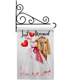 Just Married - Family Special Occasion Vertical Impressions Decorative Flags HG115222 Made In USA