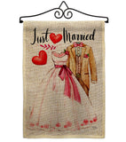 Just Married - Family Special Occasion Vertical Impressions Decorative Flags HG115222 Made In USA