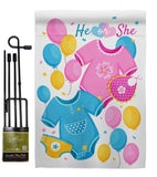 He Or She - Family Special Occasion Vertical Impressions Decorative Flags HG115262 Made In USA