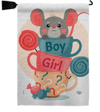 Mousy Boy Girl - Family Special Occasion Vertical Impressions Decorative Flags HG192674 Made In USA