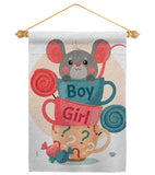 Mousy Boy Girl - Family Special Occasion Vertical Impressions Decorative Flags HG192674 Made In USA