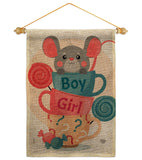 Mousy Boy Girl - Family Special Occasion Vertical Impressions Decorative Flags HG192674 Made In USA