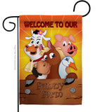 Funny Farm - Farm Animals Nature Vertical Impressions Decorative Flags HG110039 Made In USA