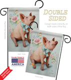 Pigglet - Farm Animals Nature Vertical Impressions Decorative Flags HG110097 Made In USA