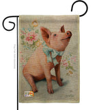 Pigglet - Farm Animals Nature Vertical Impressions Decorative Flags HG110097 Made In USA