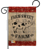 Sweet Farm Pig - Farm Animals Nature Vertical Impressions Decorative Flags HG110119 Made In USA